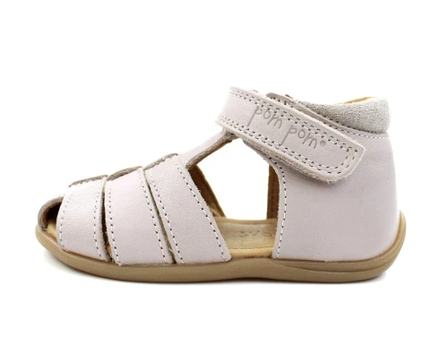 Pom Pom light lavender sandal med velcro